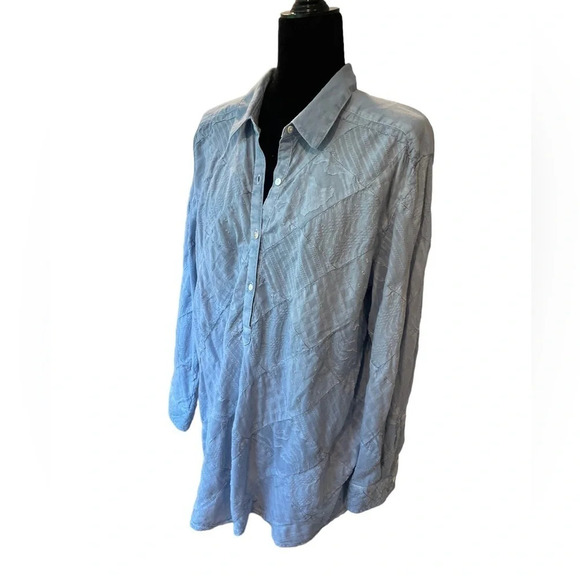 Sundance Simply Shannon Top in AshleyBlue Size Large - Picture 3 of 8